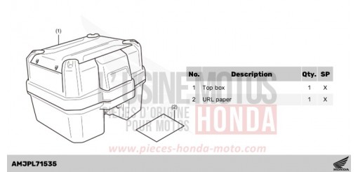 KIT,TOP BOX 38L CRF1100DP de 2023